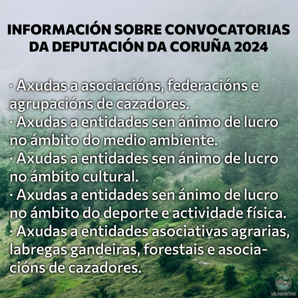 Convocatorias axudas Deputación da Coruña 2024